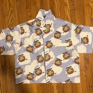 UNISEX LILAC WHITE PATTERN SHIRT